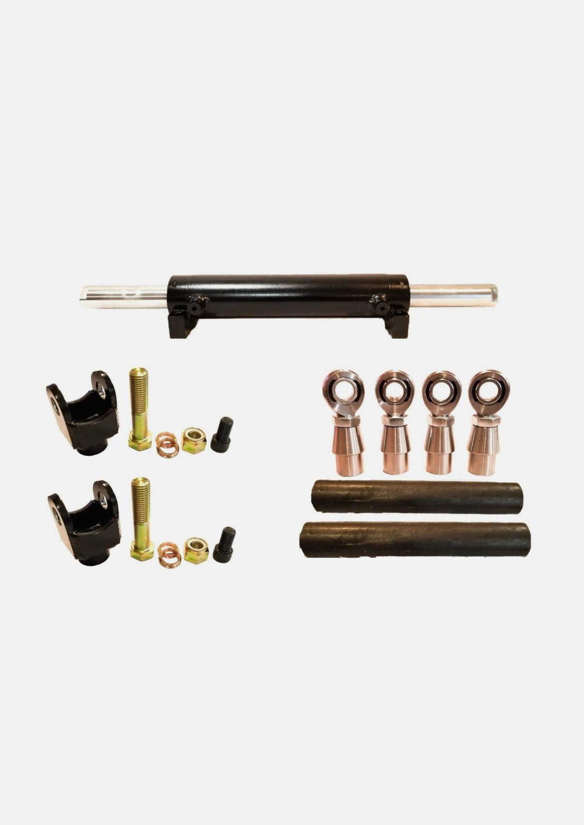 10 Inch Dual Ended Ram Tie Rod and Clevis Kit 1.25 Inch Heim