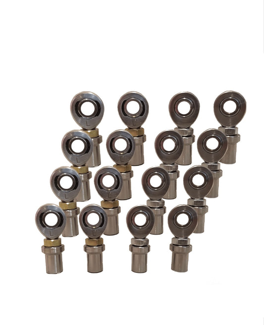 1/2" x 1/2" Heim Joints - 8 LH & 8 RH