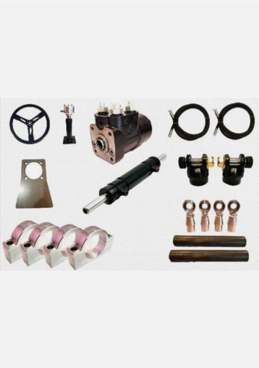 Dual Ended Ram Hydraulic Steering Kit with 3/4 Inch Tie Rod Setup
