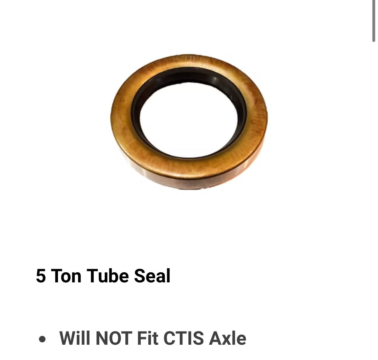 Rockwell 5 Ton Tube Seal